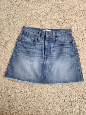Madewell Medium Blue Denim A-Line Mini Skirt Size 26